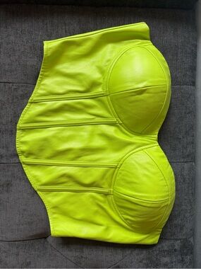 Neon Lime Bustier-Style Women Shorts